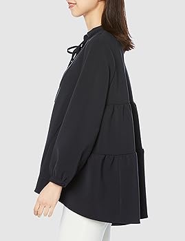 新品 バックティアードブラウス Amazon | [ソーノ] NAVY -ダブルクロス セットアップ-バック